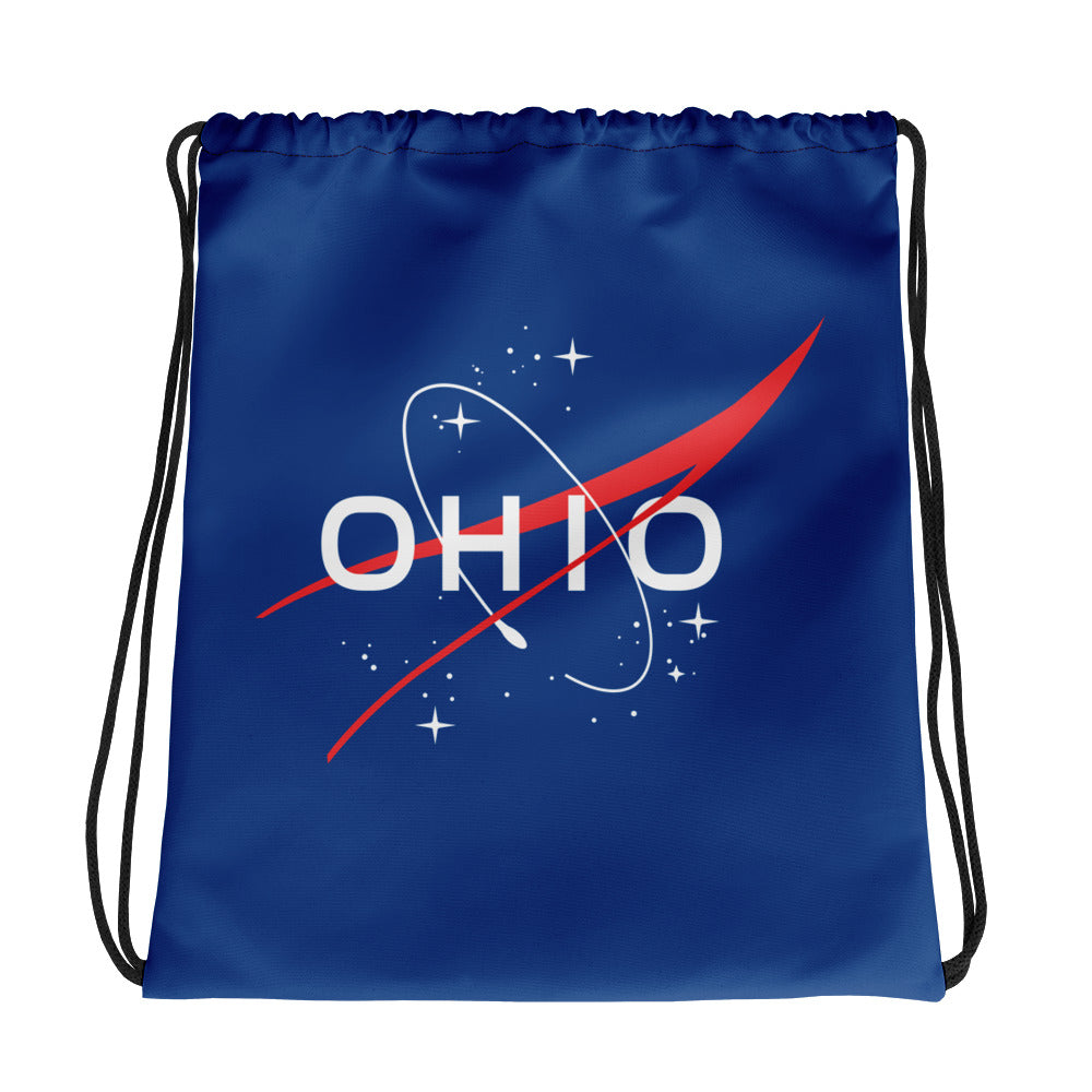Ohio in Space Drawstring bag