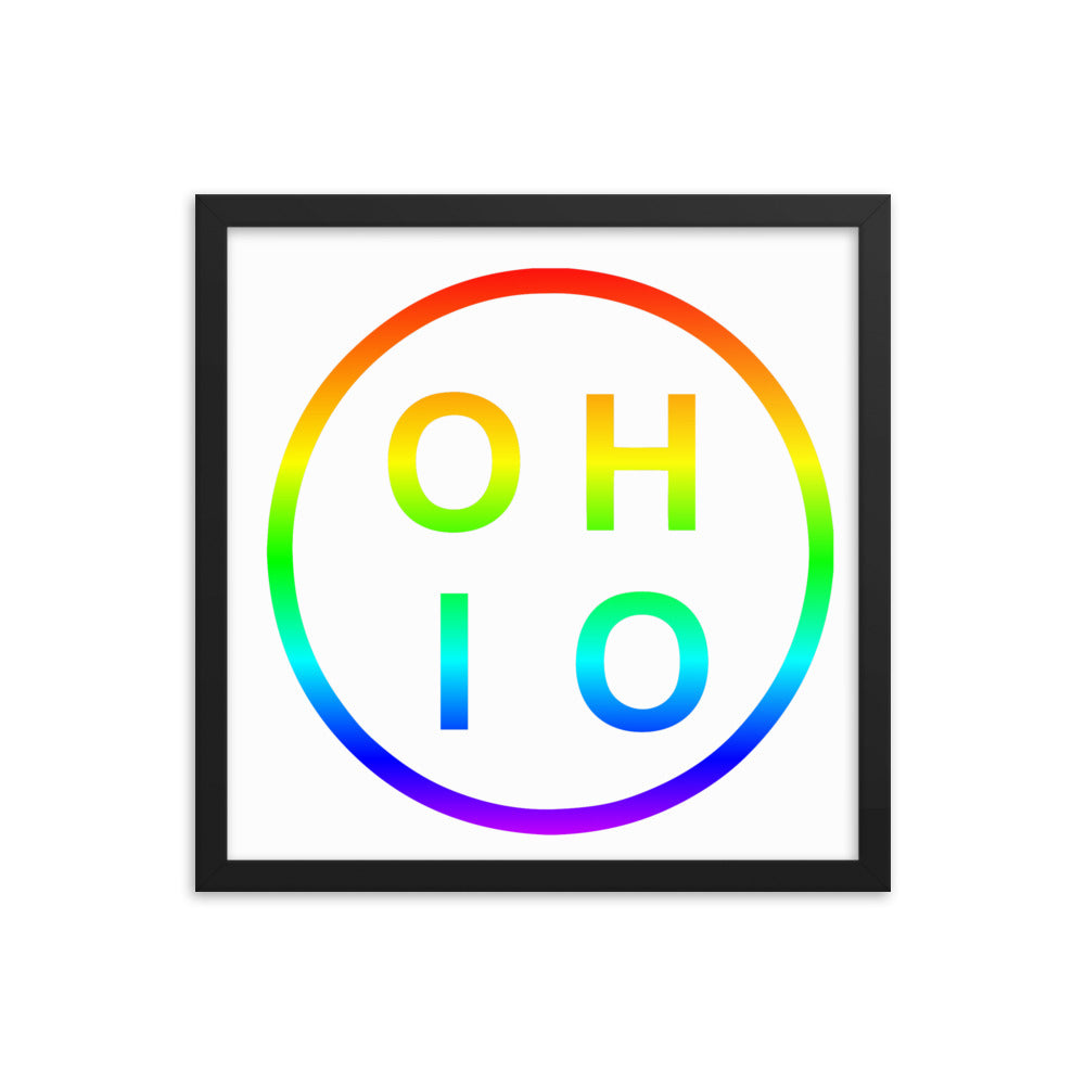 Pride Circle Ohio Framed poster