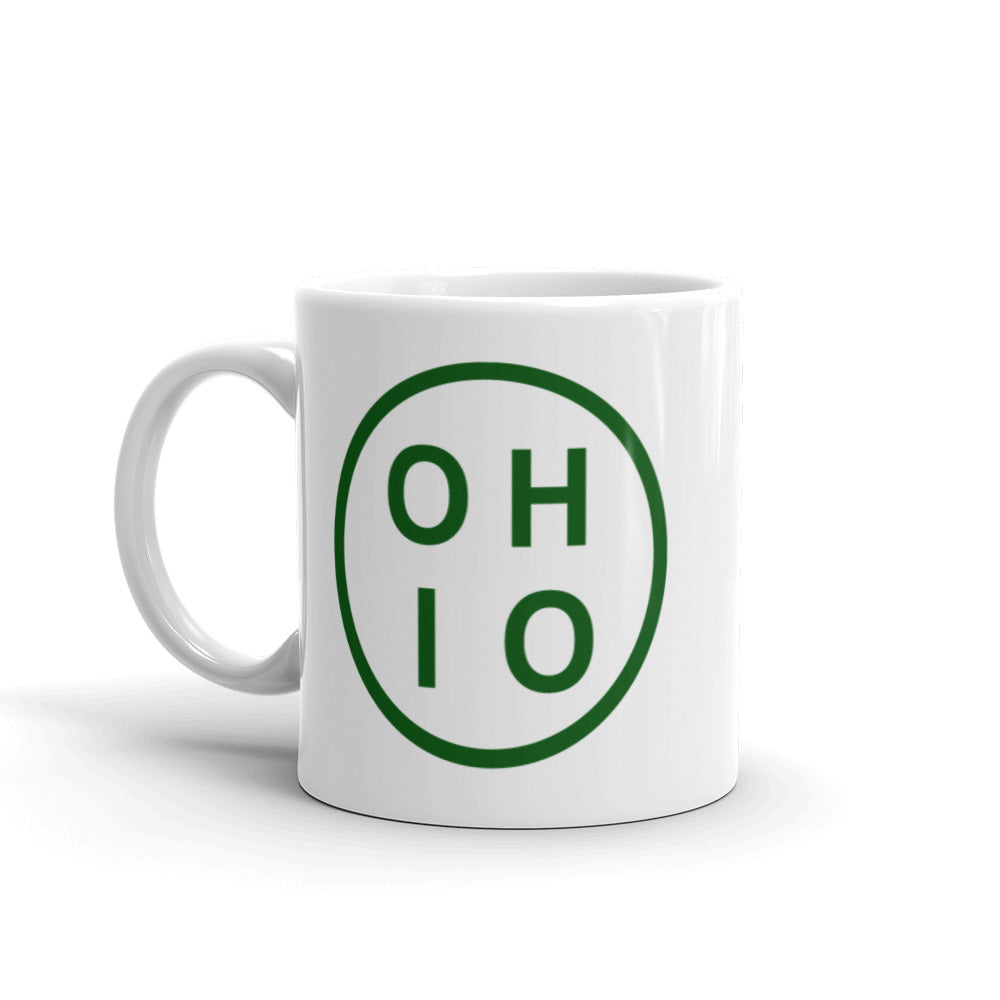 Circle Ohio glossy mug