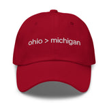 ohio > michigan - Dad hat