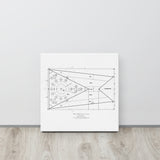 Ohio Flag Blueprint 16x16 Thin canvas