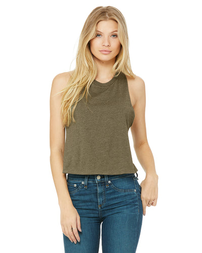 Ohio Stacked Women's Racerback Cropped Tank - Clothe Ohio - Soft Ohio Shirts