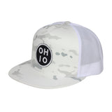 Circle Ohio Alpine White Camo Snap Trucker Hat