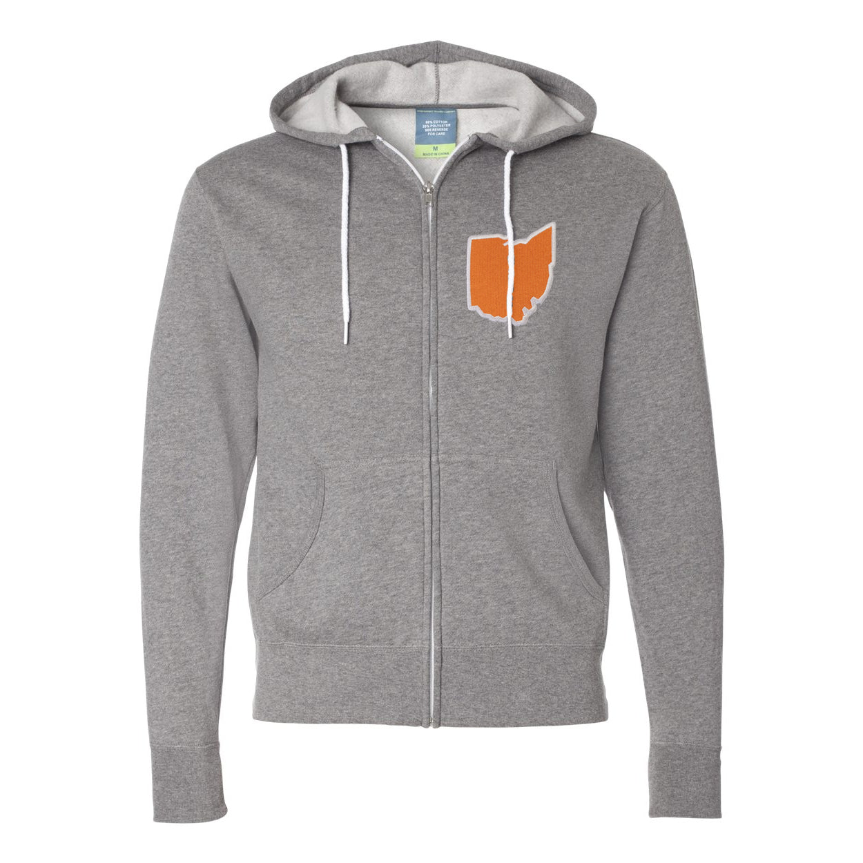 Ohio Patch Orange Soft Zip Unisex Hoodie