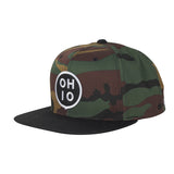 Circle Ohio Camo-Black Patch Snap Back Hat