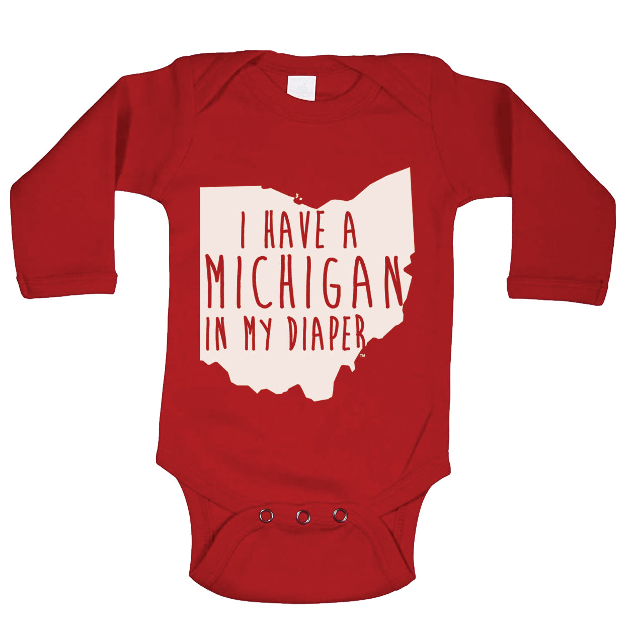 I Have A Michigan In My Diaper Baby Baby One Piece - Clothe Ohio - Soft Ohio Shirts