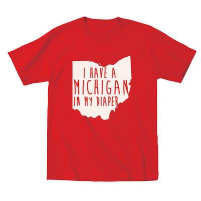 Michigan In My Diaper Baby Ultra Soft Toddler T-Shirt - Clothe Ohio - Soft Ohio Shirts