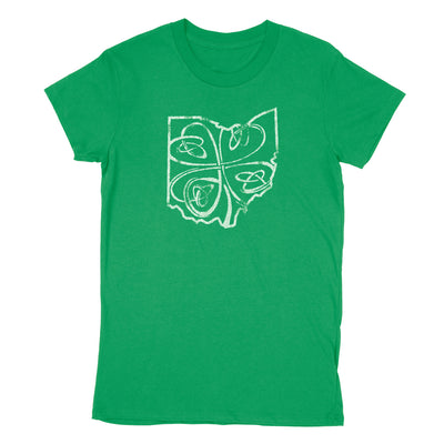 Ohio Shamrock Women's T-Shirt - Clothe Ohio - Soft Ohio Shirts