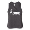 Home Ohio Script Women's Racerback Cropped Tank