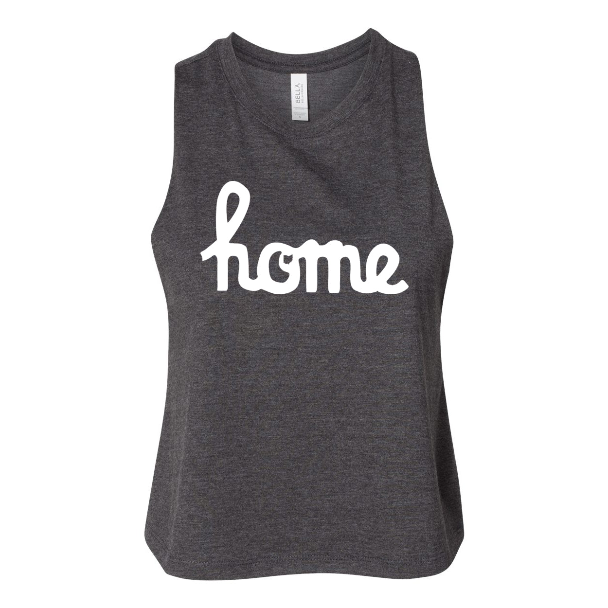 Home Ohio Script Women's Racerback Cropped Tank