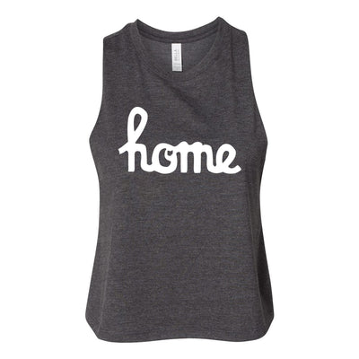 Home Ohio Script Women's Racerback Cropped Tank