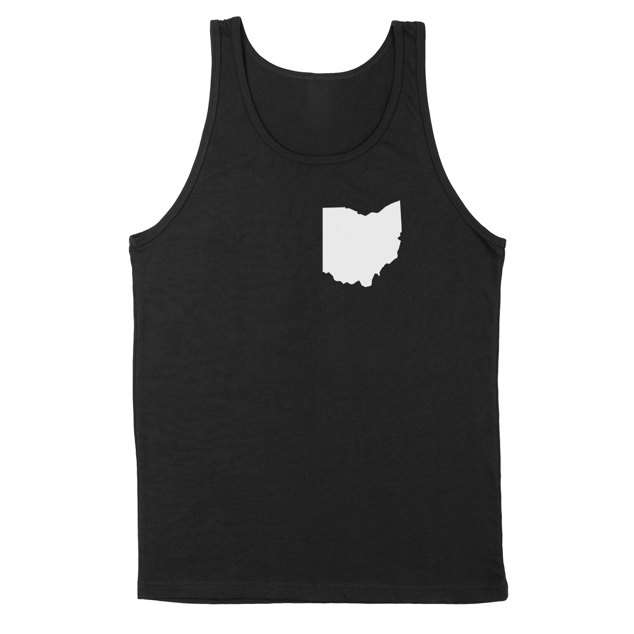 Ohio Pocket Print White Men's Unisex Tank - Clothe Ohio - Soft Ohio Shirts
