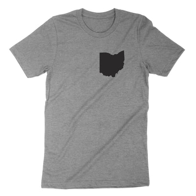 Ohio Pocket Print Black Youth T-Shirt - Clothe Ohio - Soft Ohio Shirts
