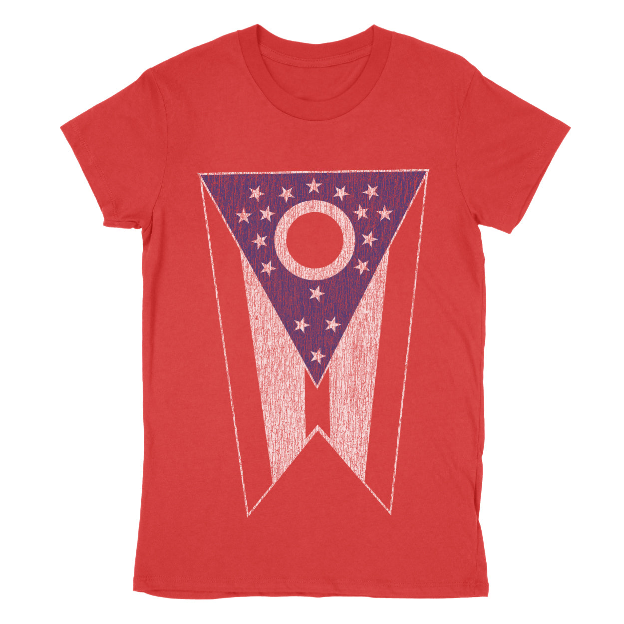 Ohio State Flag Big Women's T-Shirt - Clothe Ohio - Soft Ohio Shirts
