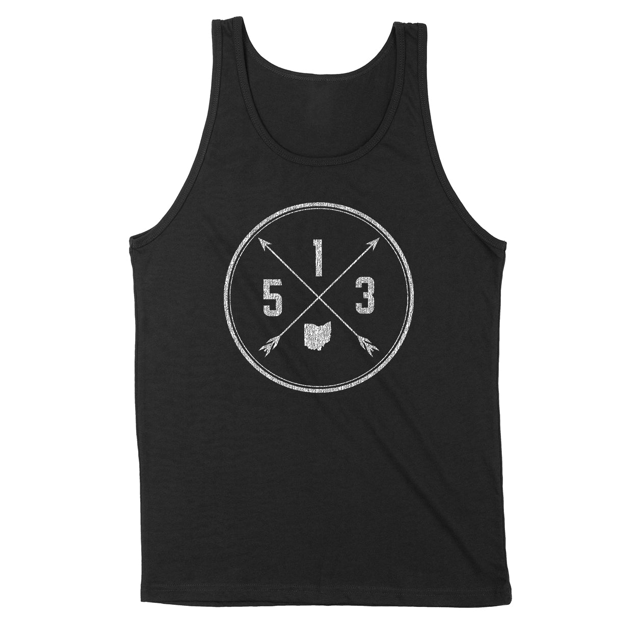513 Area Code Cross Men's Unisex Tank - Clothe Ohio - Soft Ohio Shirts