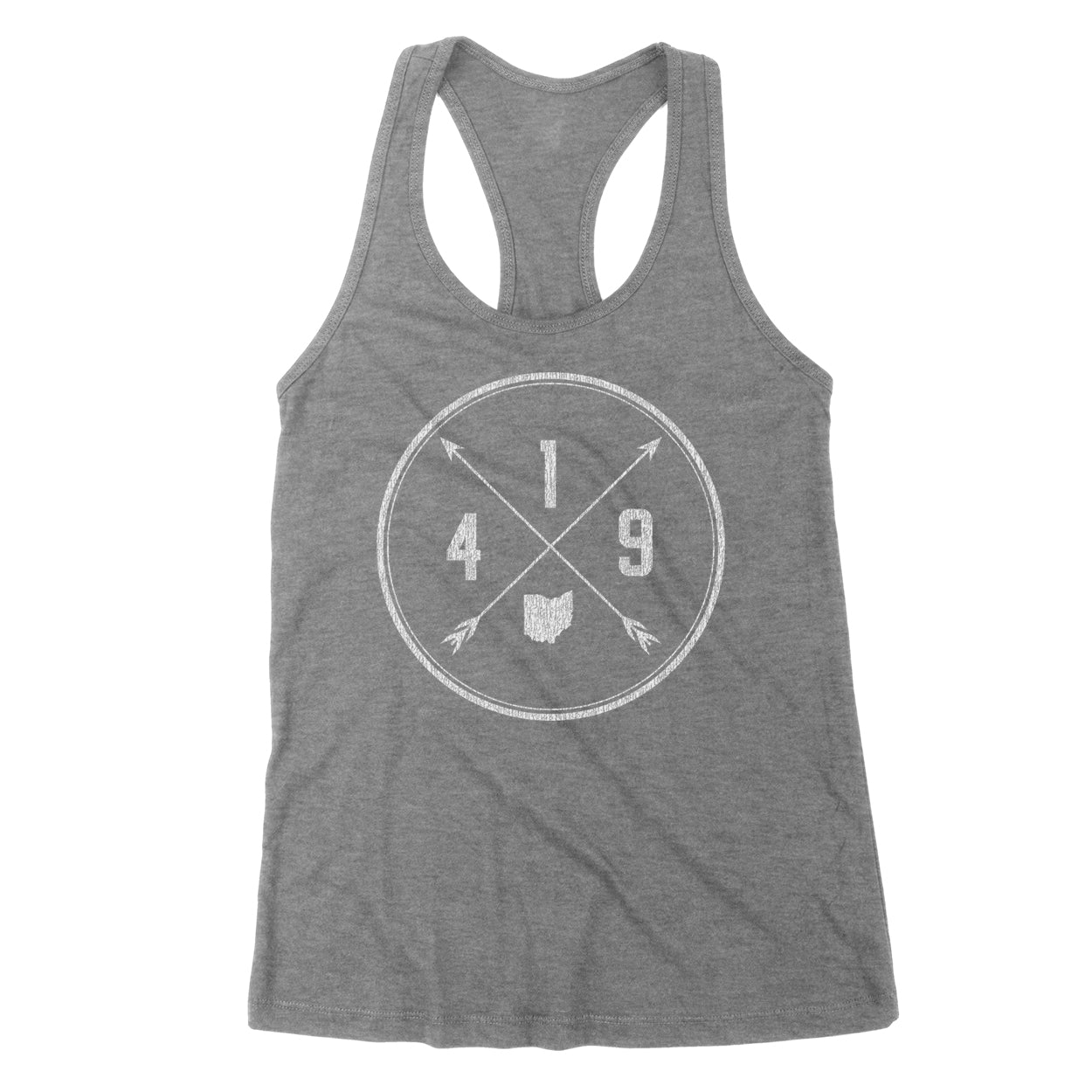 419 Area Code Cross Women's Tank - Clothe Ohio - Soft Ohio Shirts
