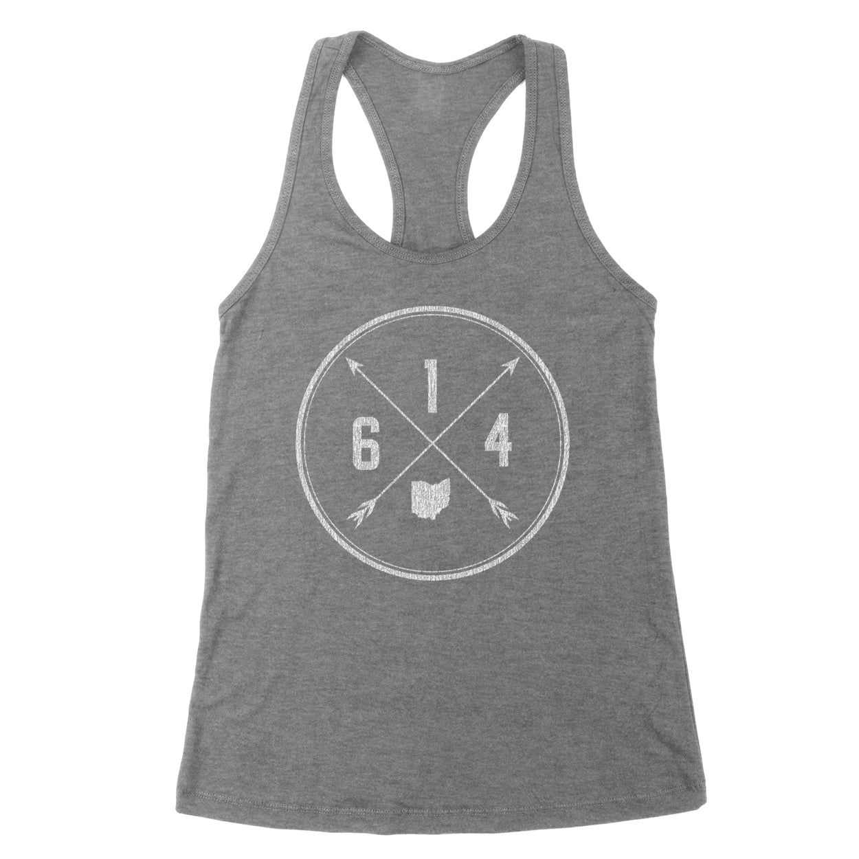 614 Area Code Cross Women's Tank - Clothe Ohio - Soft Ohio Shirts
