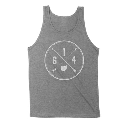 614 Area Code Cross Men's Unisex Tank - Clothe Ohio - Soft Ohio Shirts