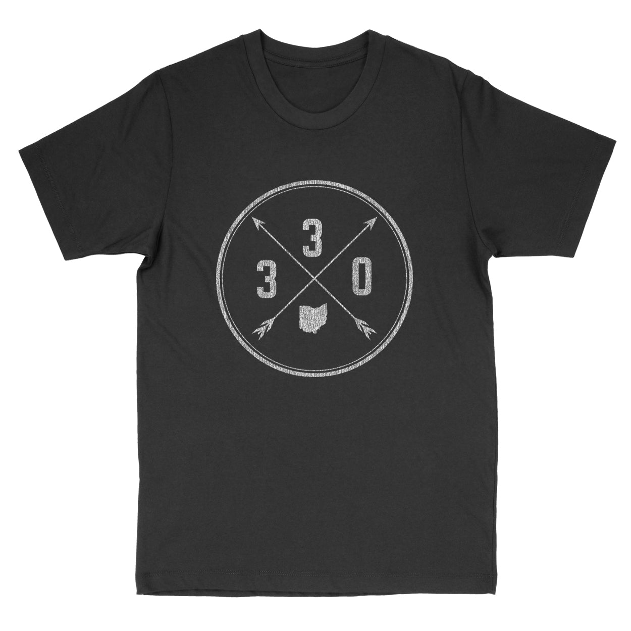 330 Area Code Cross Men's T-Shirt - Clothe Ohio - Soft Ohio Shirts