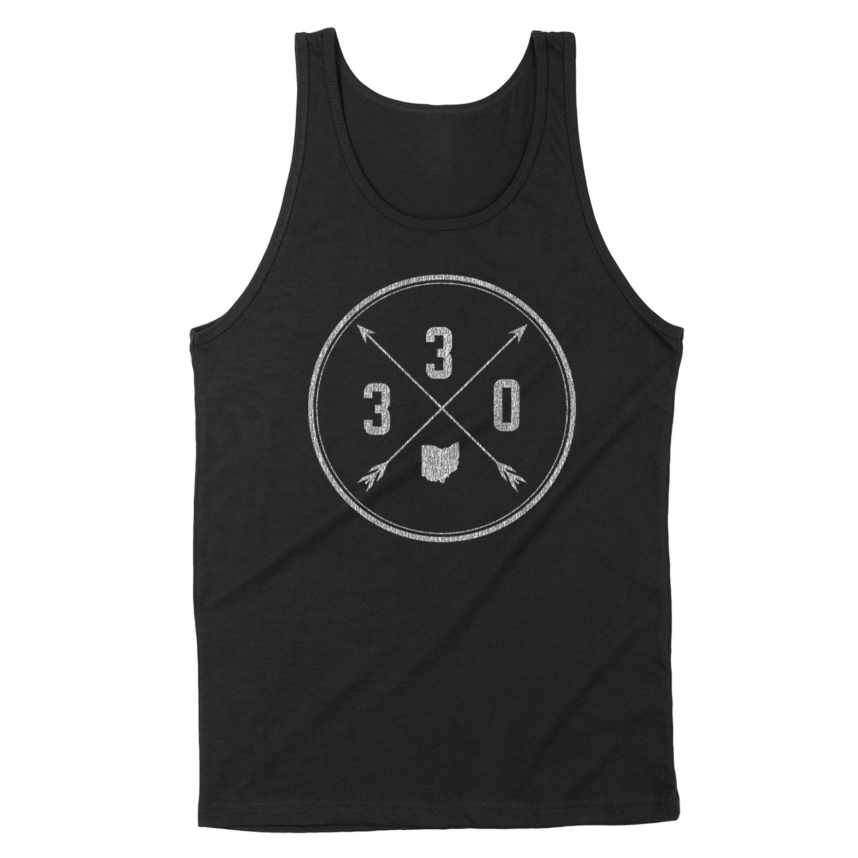 330 Area Code Cross Men's Unisex Tank - Clothe Ohio - Soft Ohio Shirts
