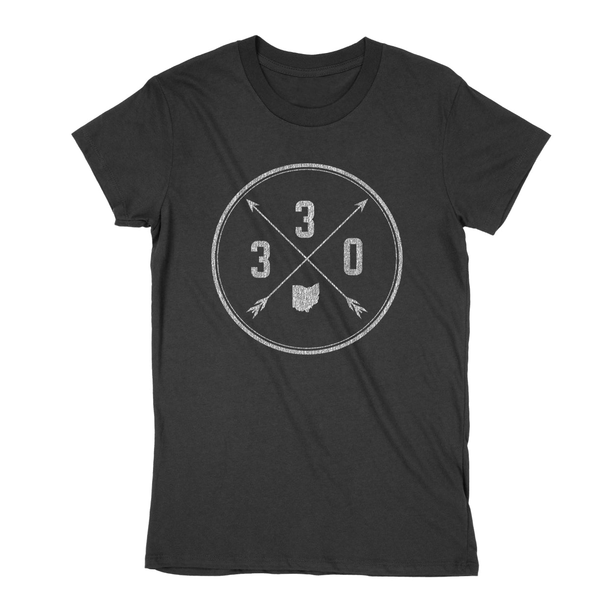 330 Area Code Cross Women's T-Shirt - Clothe Ohio - Soft Ohio Shirts