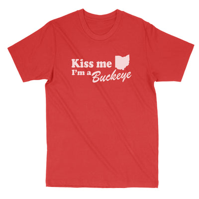 Kiss Me I'm A Buckeye Men's T-Shirt - Clothe Ohio - Soft Ohio Shirts