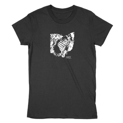 First State On The Moon Women's T-Shirt - Clothe Ohio - Soft Ohio Shirts