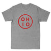 Ohio Circle Red Men's T-Shirt - Clothe Ohio - Soft Ohio Shirts