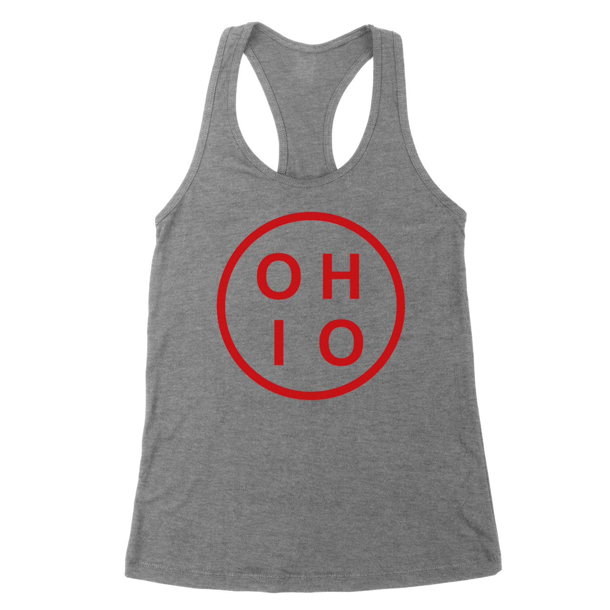 Ohio Circle Red Women's Tank - Clothe Ohio - Soft Ohio Shirts