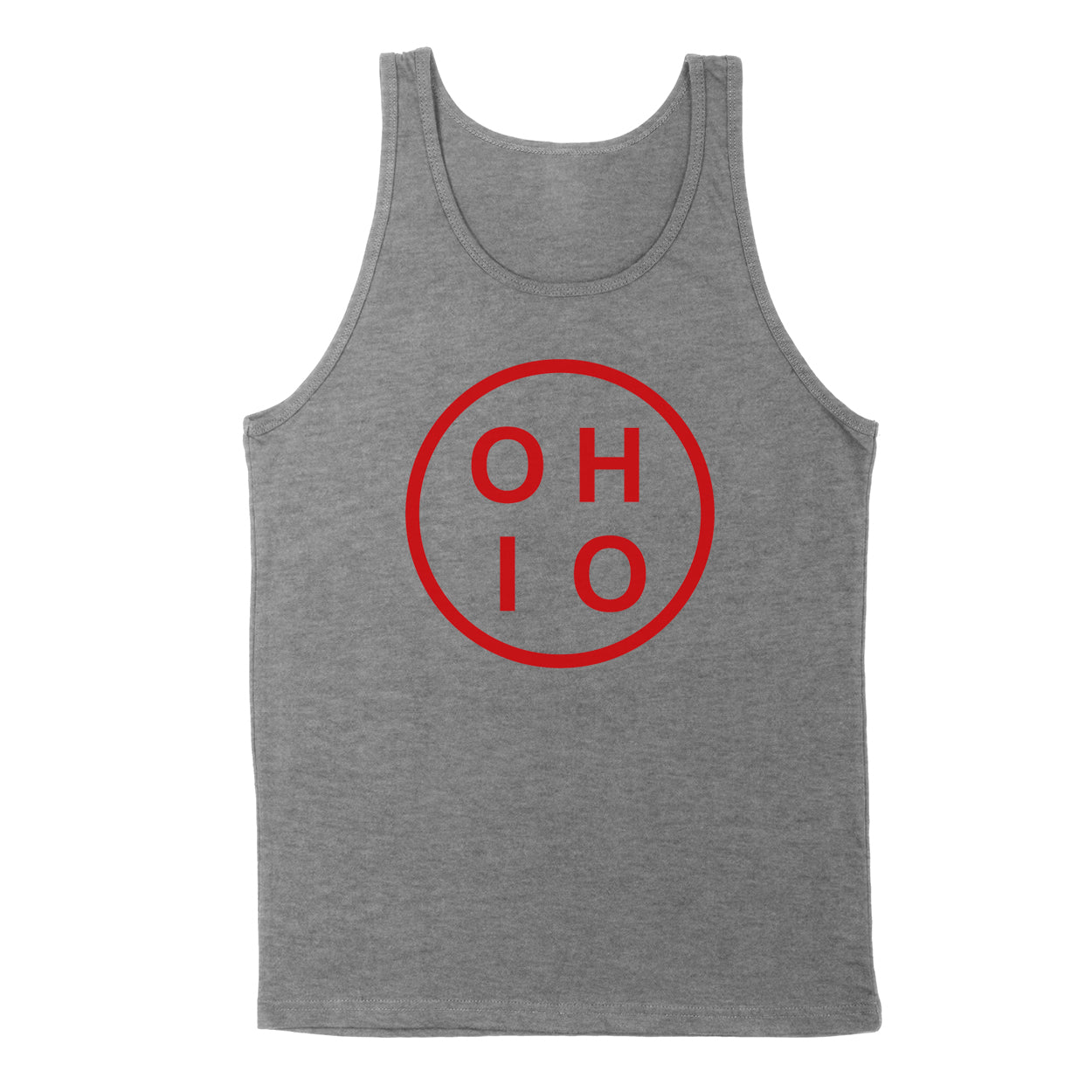 Ohio Circle Red Men's Unisex Tank - Clothe Ohio - Soft Ohio Shirts