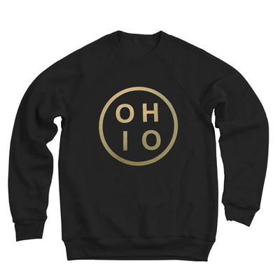 Ohio Circle Gold Ultra Soft Sweatshirt - Clothe Ohio - Soft Ohio Shirts