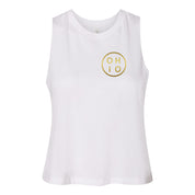Gold Circle Ohio Women's Racerback Cropped Tank
