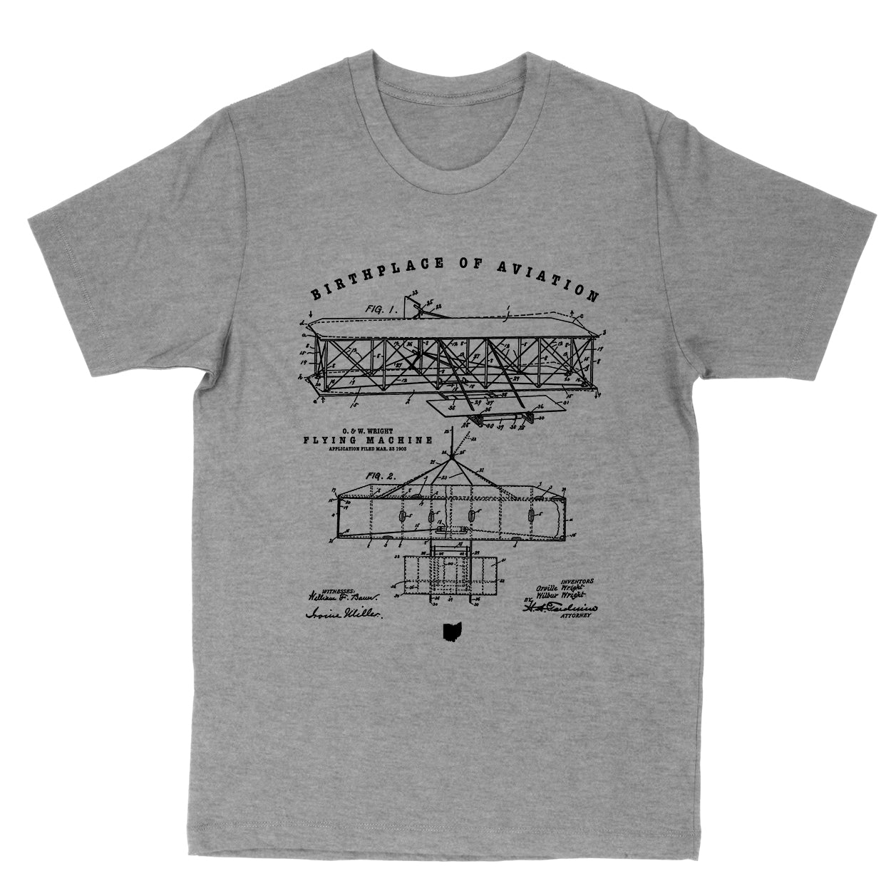 Wright Birthplace Of Aviation Men's T-Shirt - Clothe Ohio - Soft Ohio Shirts
