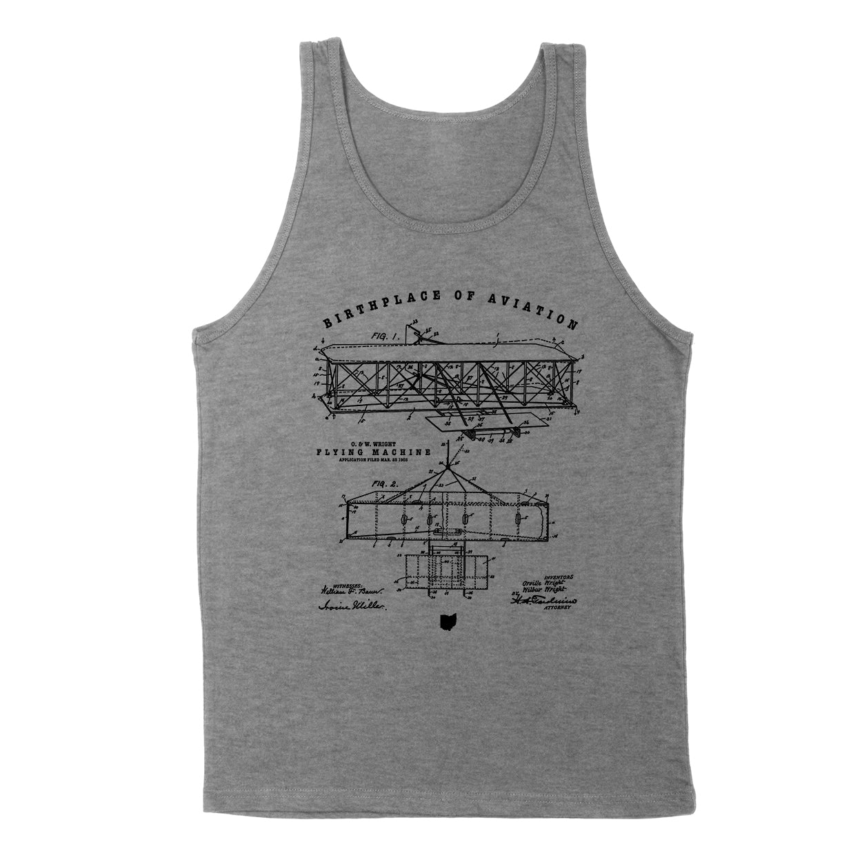 Wright Birthplace Of Aviation Men's Unisex Tank - Clothe Ohio - Soft Ohio Shirts