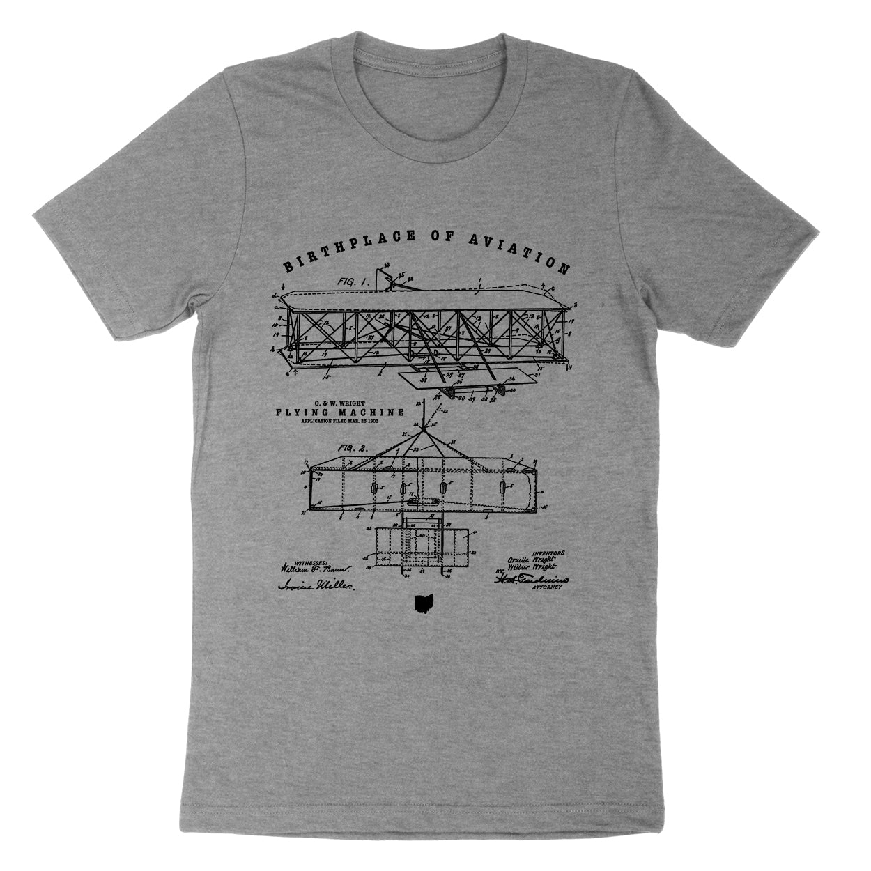 Wright Birthplace Of Aviation Youth T-Shirt - Clothe Ohio - Soft Ohio Shirts