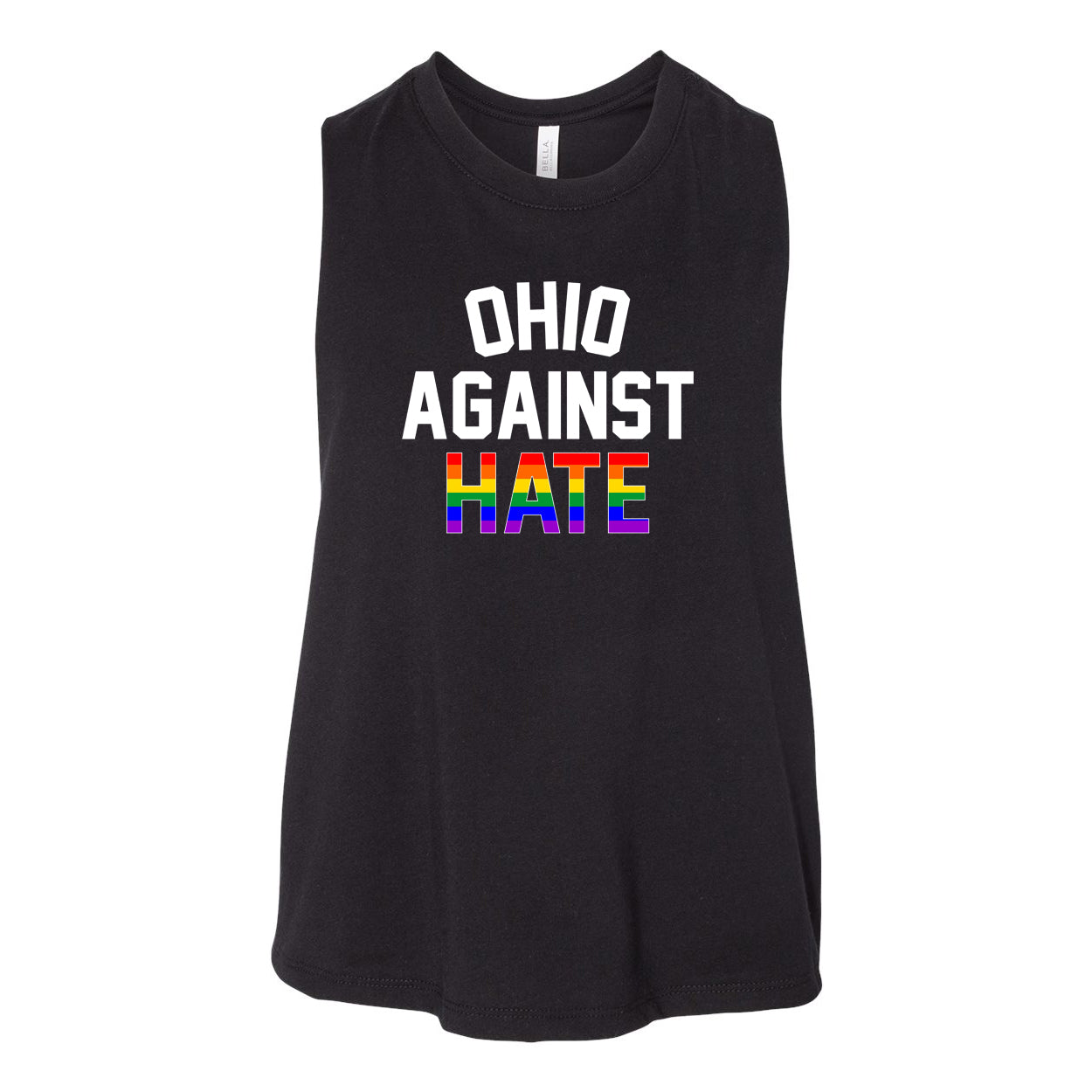 Ohio Against Hate Women's Racerback Cropped Tank