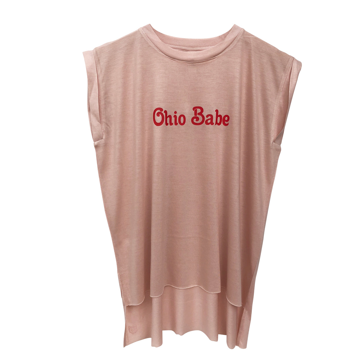 Ohio Babe Women's Flowy Muscle Tee Rolled Cuffs - Clothe Ohio - Soft Ohio Shirts