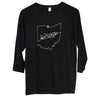 Ohio Airplane Lines Raglan T-Shirt - Clothe Ohio - Soft Ohio Shirts