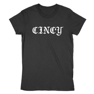Cincy Gothic White Women's T-Shirt - Clothe Ohio - Soft Ohio Shirts
