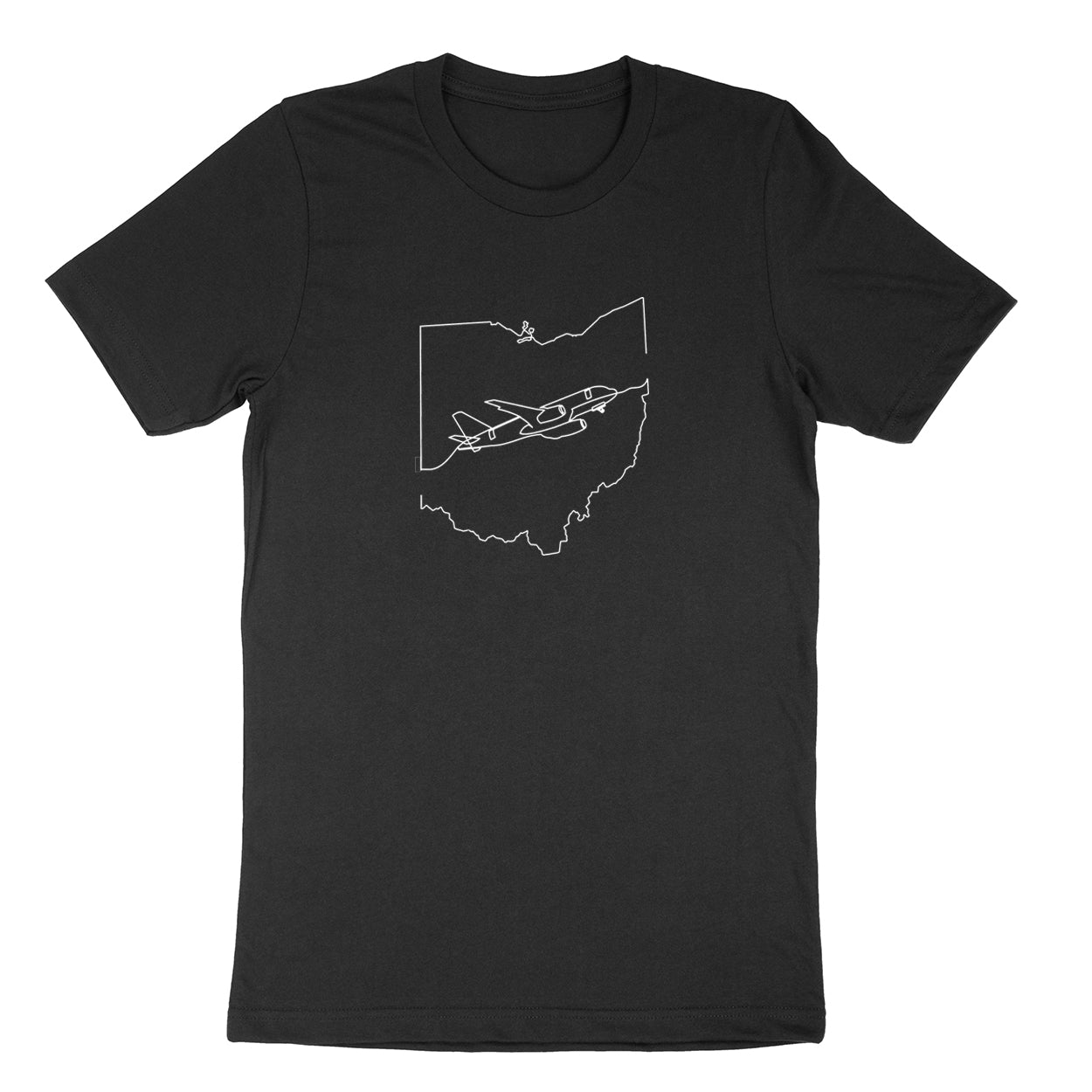 Ohio Lines Airplane Youth T-Shirt - Clothe Ohio - Soft Ohio Shirts