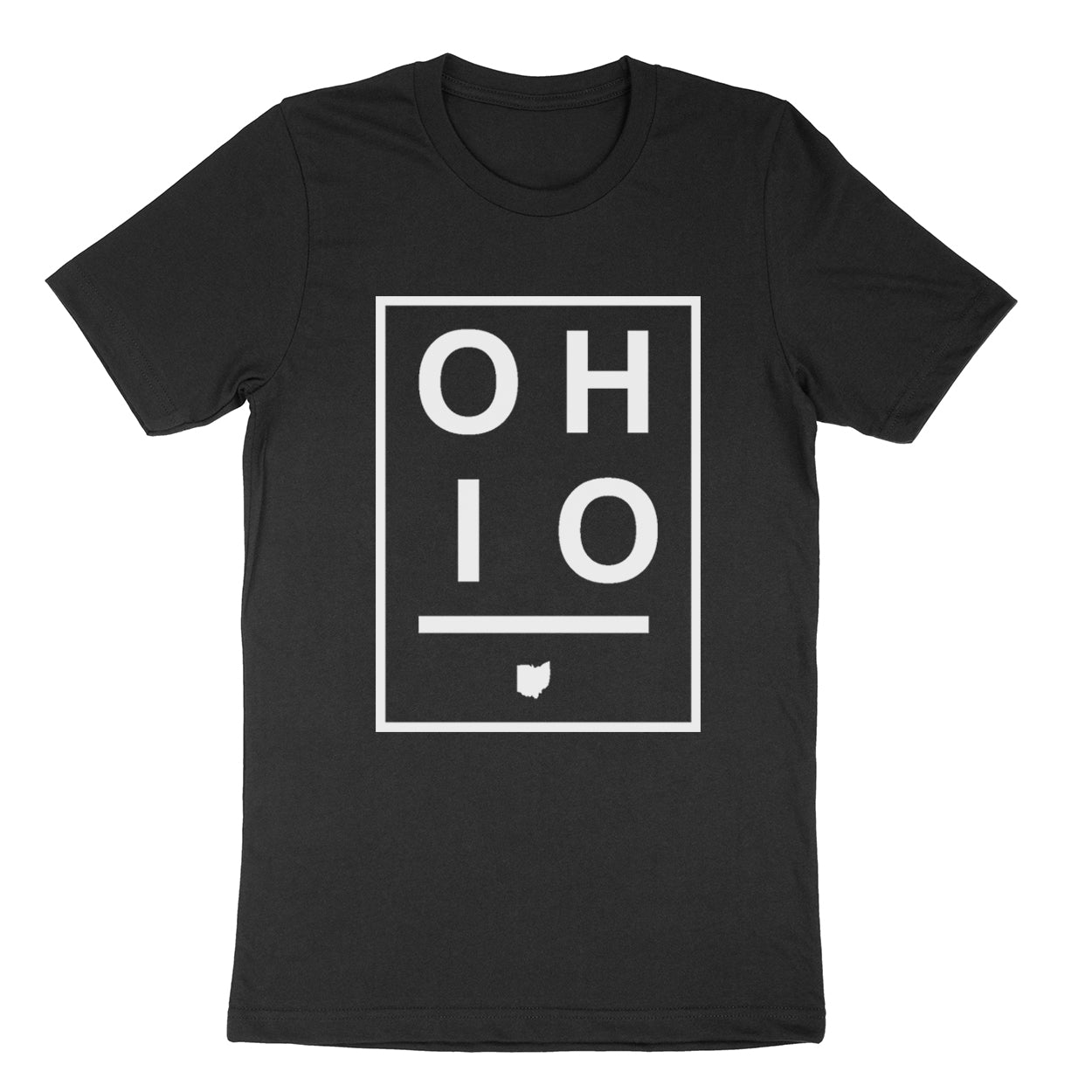 Ohio Boxed Black Youth T-Shirt - Clothe Ohio - Soft Ohio Shirts