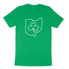 Ohio one line Shamrock Men's T-shirt - Clothe Ohio - Soft Ohio Shirts