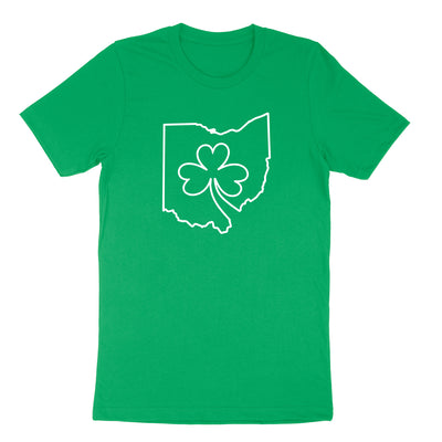 Ohio one line Shamrock Men's T-shirt - Clothe Ohio - Soft Ohio Shirts