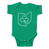 Ohio one line Shamrock Baby One Piece - Clothe Ohio - Soft Ohio Shirts