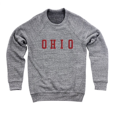 Ohio Varsity Red Flock Ultra Soft Sweatshirt - Clothe Ohio - Soft Ohio Shirts