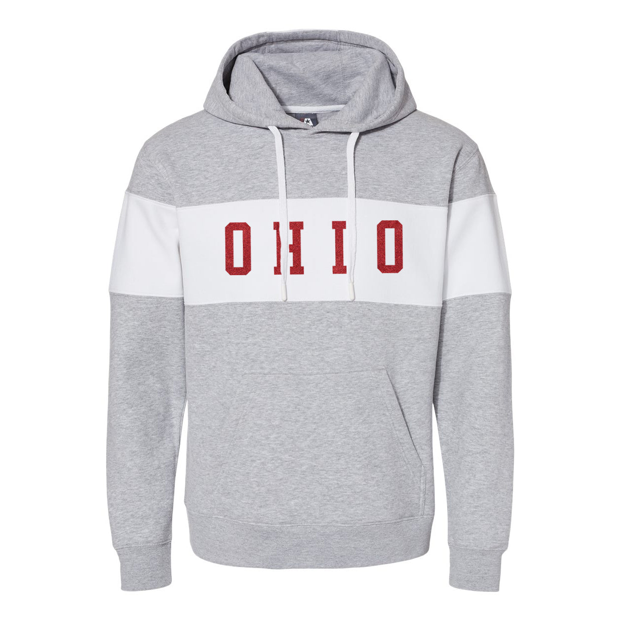 Ohio Varsity Red Flock Varsity Stripe Hoodie