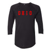 Ohio Varsity Flock Red Raglan T-Shirt