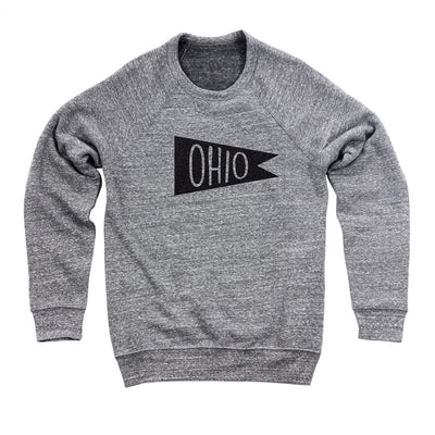 Retro Black Ohio Flag Flock Ultra Soft Sweatshirt - Clothe Ohio - Soft Ohio Shirts