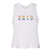 Ohio Pride Varsity Women's Racerback Cropped Tank