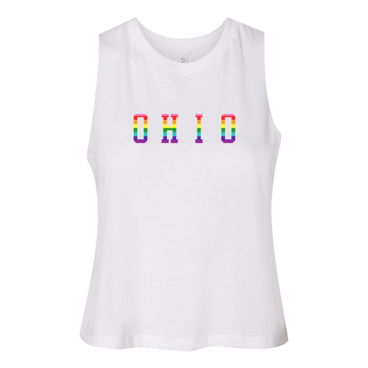 Ohio Pride Varsity Women's Racerback Cropped Tank